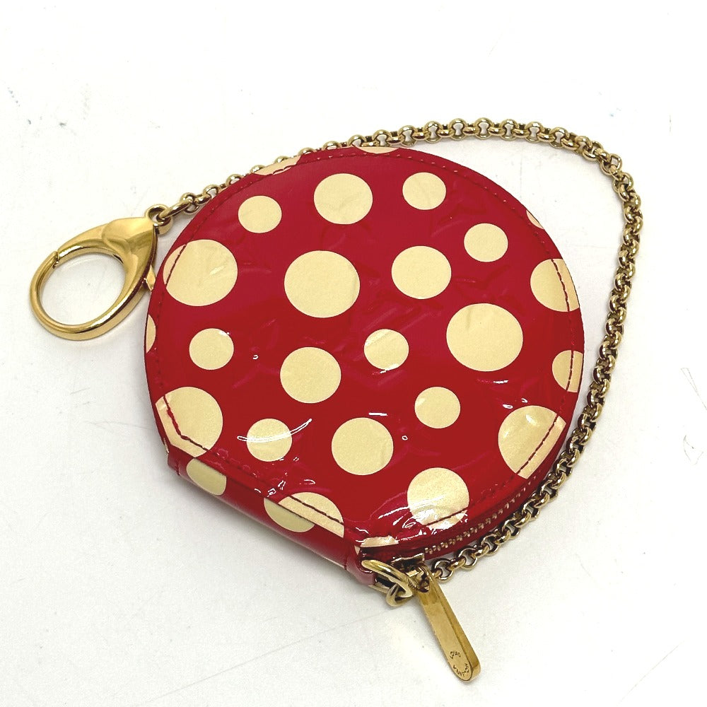 LOUIS VUITTON Coin case M91570 Patent leather Red Monogram Vernis Yayoi Kusama collaboration portomone chapeau dot infinity