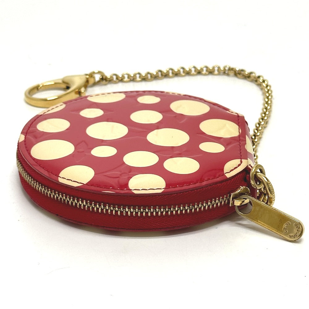 LOUIS VUITTON Coin case M91570 Patent leather Red Monogram Vernis Yayoi Kusama collaboration portomone chapeau dot infinity