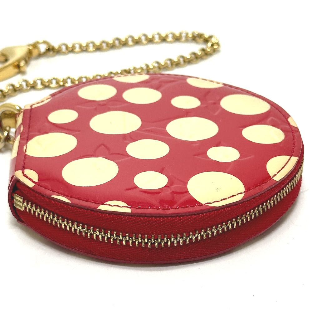 LOUIS VUITTON Coin case M91570 Patent leather Red Monogram Vernis Yayoi Kusama collaboration portomone chapeau dot infinity