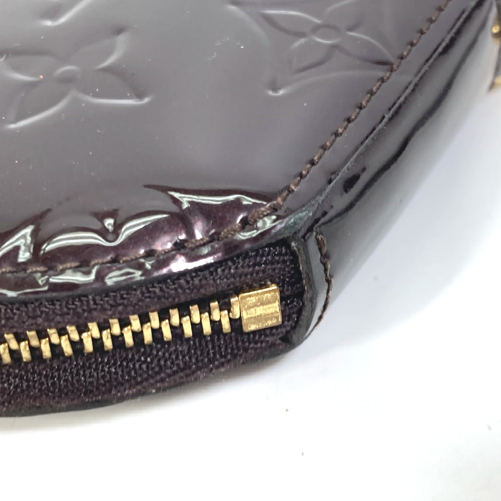 LOUIS VUITTON Coin case M91386 Monogram Vernis purple Monogram Vernis portomone ecruil Women Used Authentic