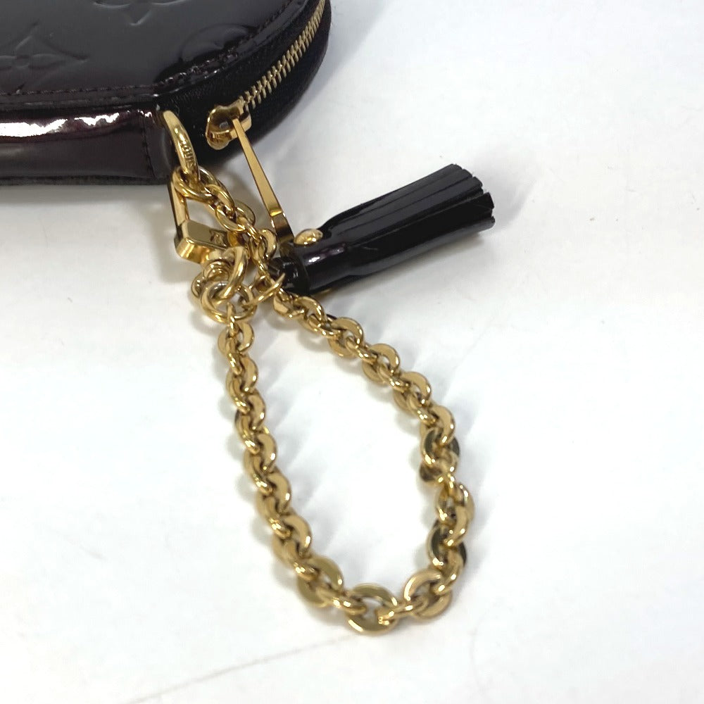 LOUIS VUITTON Coin case M91386 Monogram Vernis purple Monogram Vernis portomone ecruil Women Used Authentic