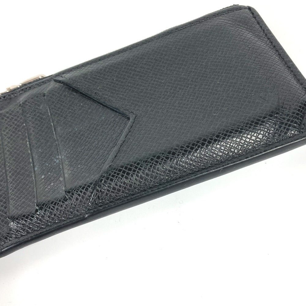 LOUIS VUITTON Coin case M62914 Taiga Leather black Taiga Coin card holder