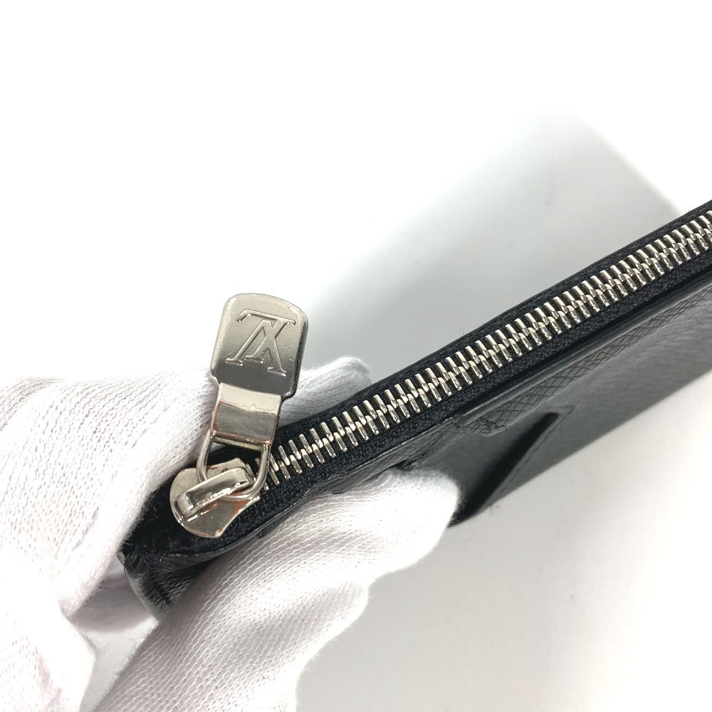 LOUIS VUITTON Coin case M62914 Taiga Leather black Taiga Coin card holder