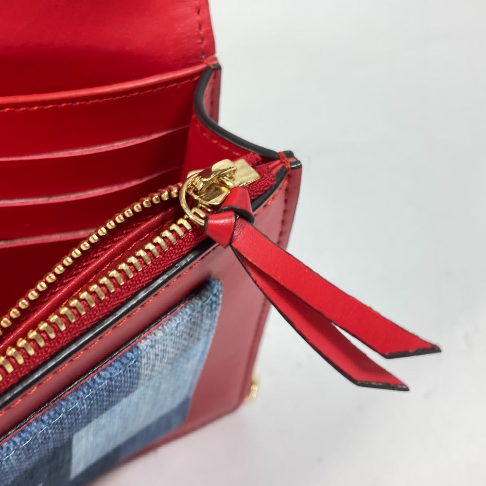 LOUIS VUITTON Shoulder Bag M69036 Monogram denim blue Chain Wallet Long Wallet Purse Monogram denim Portefeuille Flor Women Used Authentic