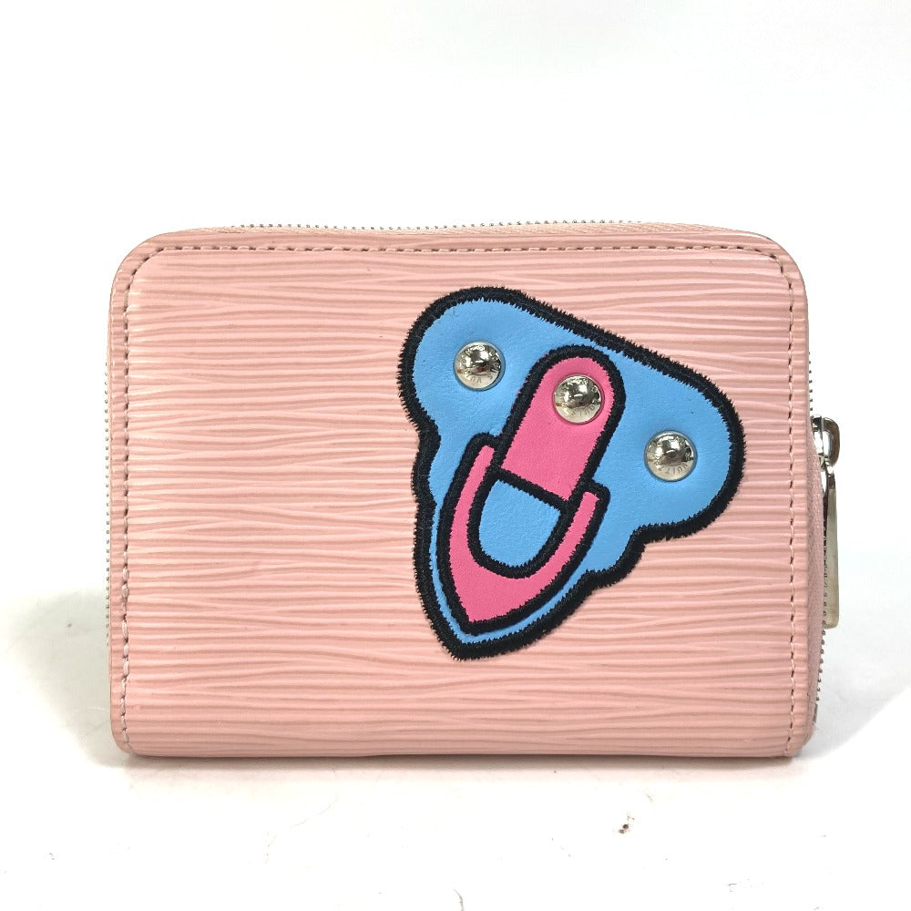 LOUIS VUITTON Coin case M63723 Epi Leather pink epi stories Zip around purse Women Used Authentic