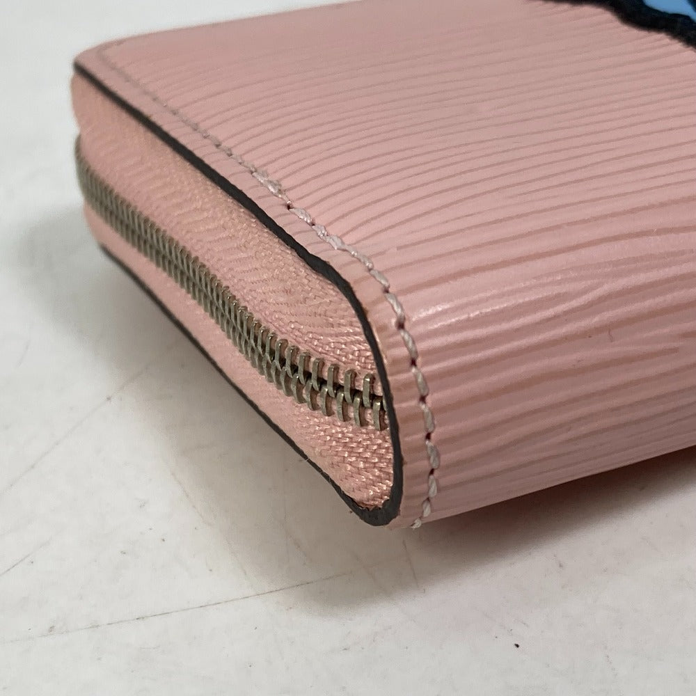 LOUIS VUITTON Coin case M63723 Epi Leather pink epi stories Zip around purse Women Used Authentic