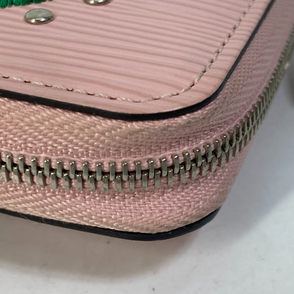 LOUIS VUITTON Coin case M63723 Epi Leather pink epi stories Zip around purse Women Used Authentic