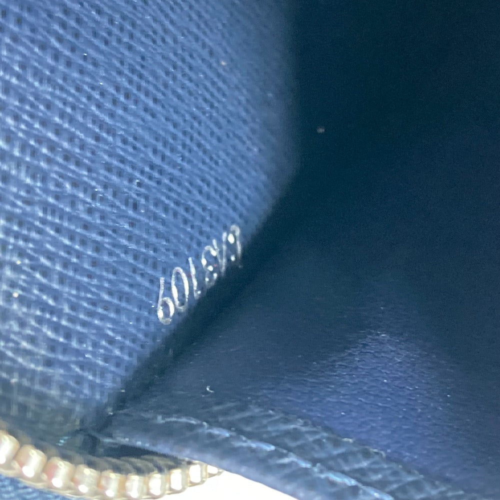 LOUIS VUITTON Long Wallet Purse M62644 Epi Leather Navy travel case long wallet Zippy Organizer NM