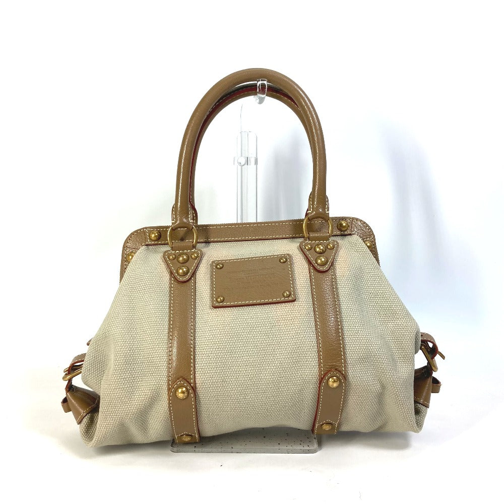 LOUIS VUITTON Handbag M48827 Canvas / Leather beige Antigua Sac de Nuit PM Women Used Authentic