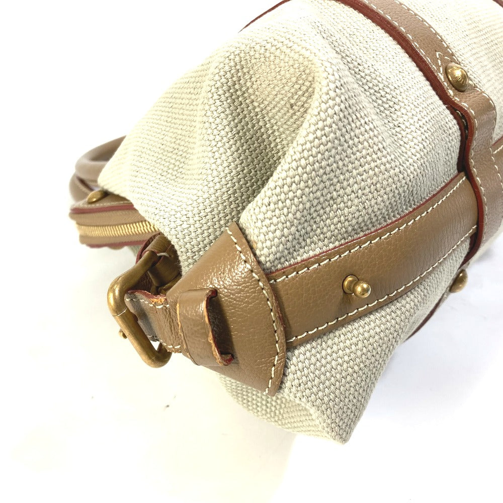 LOUIS VUITTON Handbag M48827 Canvas / Leather beige Antigua Sac de Nuit PM Women Used Authentic