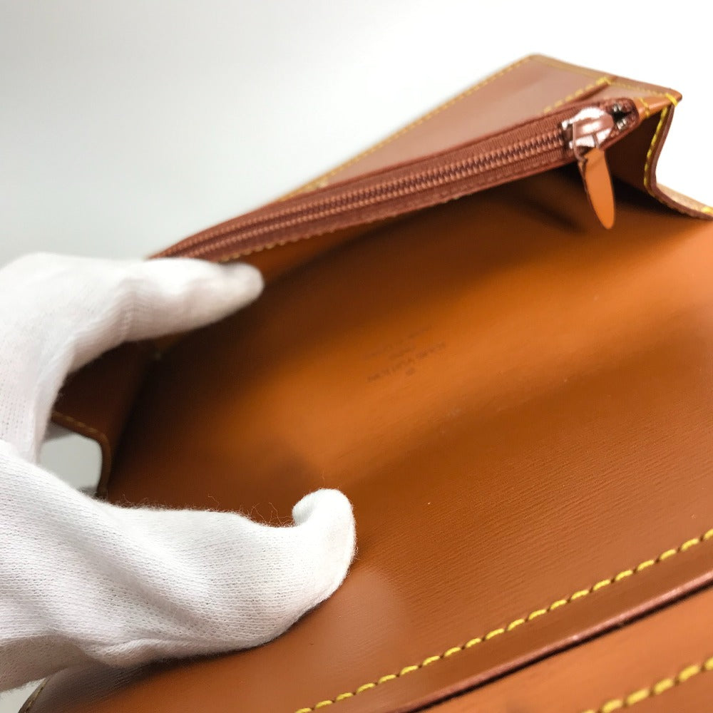 LOUIS VUITTON Pouch M52603 Epi Leather Brown Epi Santure Tilsit