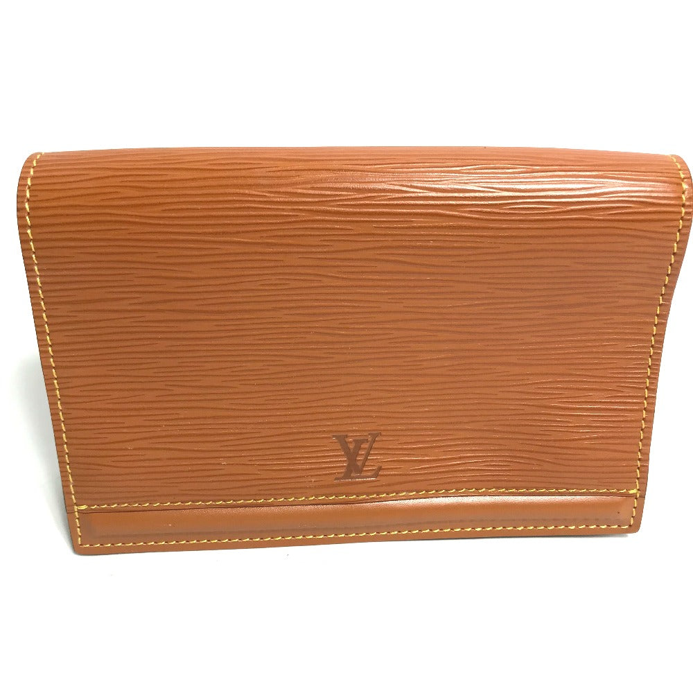 LOUIS VUITTON Pouch M52603 Epi Leather Brown Epi Santure Tilsit