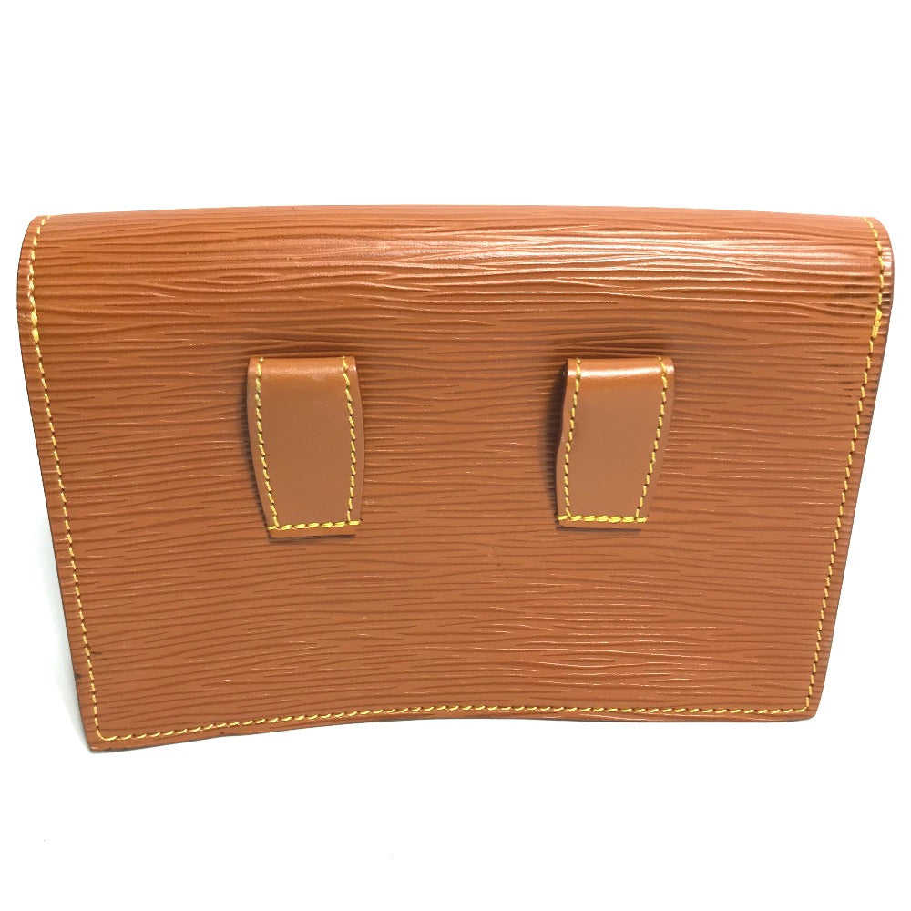 LOUIS VUITTON Pouch M52603 Epi Leather Brown Epi Santure Tilsit