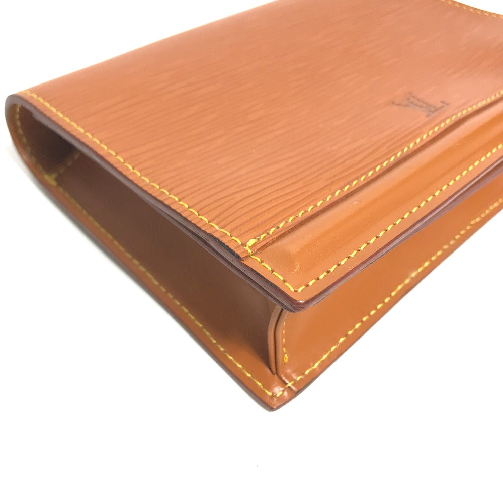 LOUIS VUITTON Pouch M52603 Epi Leather Brown Epi Santure Tilsit