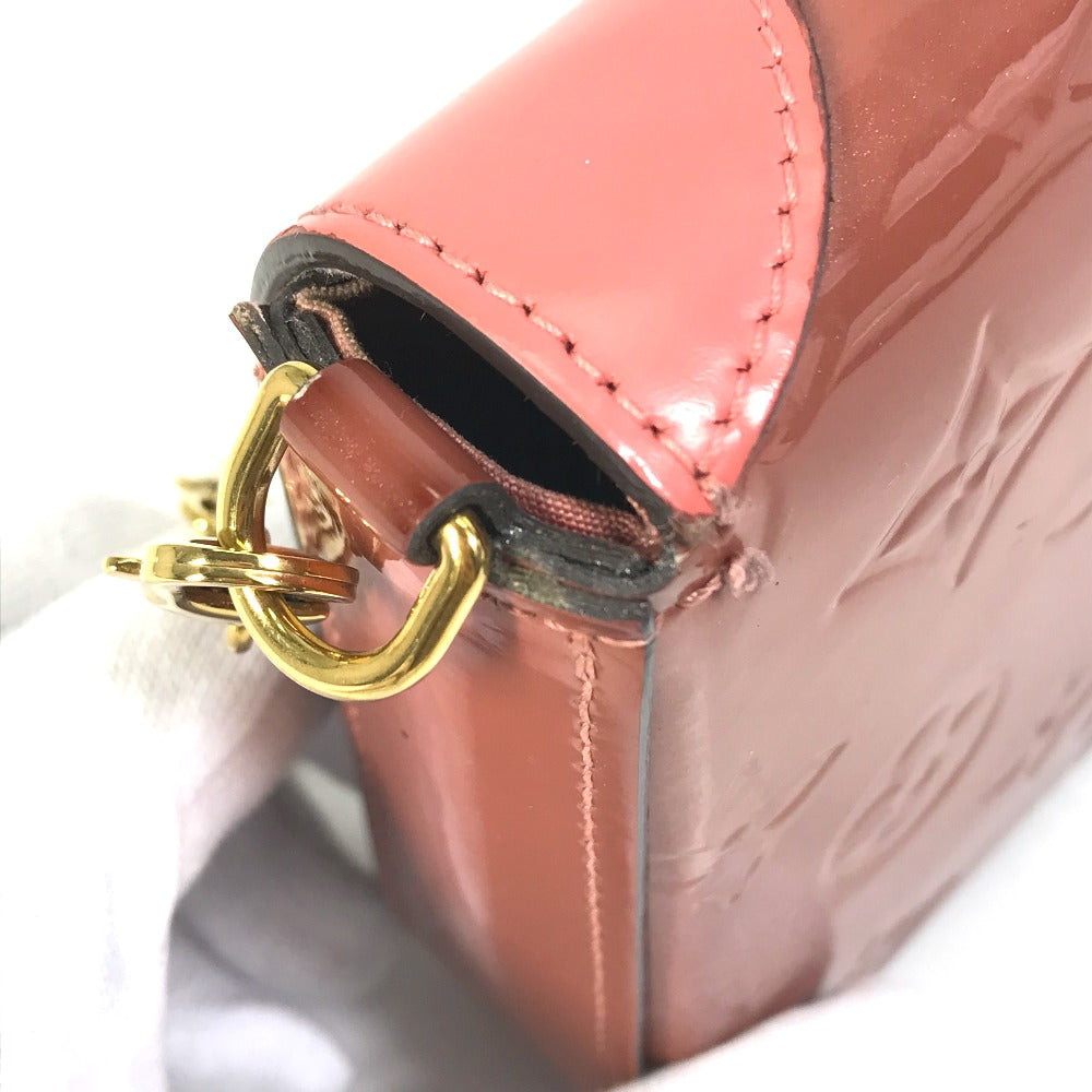 LOUIS VUITTON Shoulder Bag M62767 Patent leather pink Monogram Vernis Pochette Felice Women Used Authentic