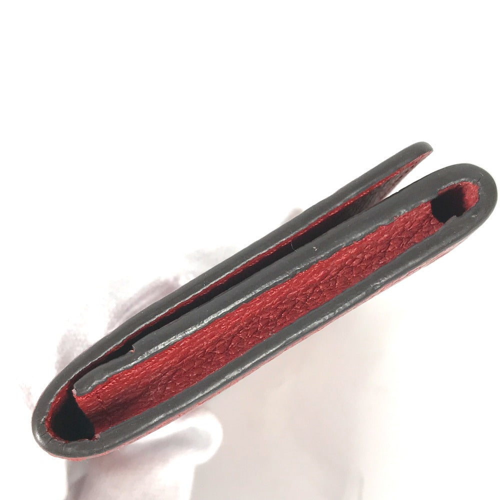 LOUIS VUITTON Card Case M58457 Monogram Ann Platt Leather Red Monogram Ann Platt Annevelt Cult De Vigitte Women Used Authentic