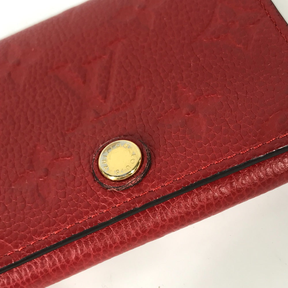 LOUIS VUITTON Card Case M58457 Monogram Ann Platt Leather Red Monogram Ann Platt Annevelt Cult De Vigitte Women Used Authentic