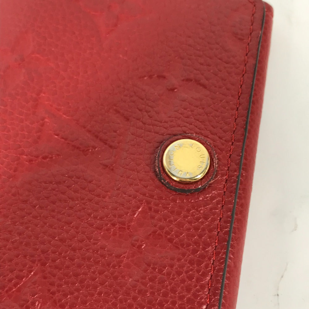 LOUIS VUITTON Card Case M58457 Monogram Ann Platt Leather Red Monogram Ann Platt Annevelt Cult De Vigitte Women Used Authentic