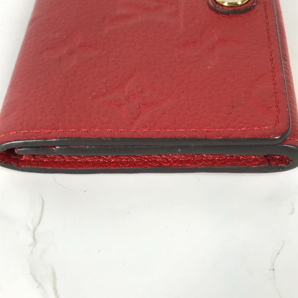LOUIS VUITTON Card Case M58457 Monogram Ann Platt Leather Red Monogram Ann Platt Annevelt Cult De Vigitte Women Used Authentic