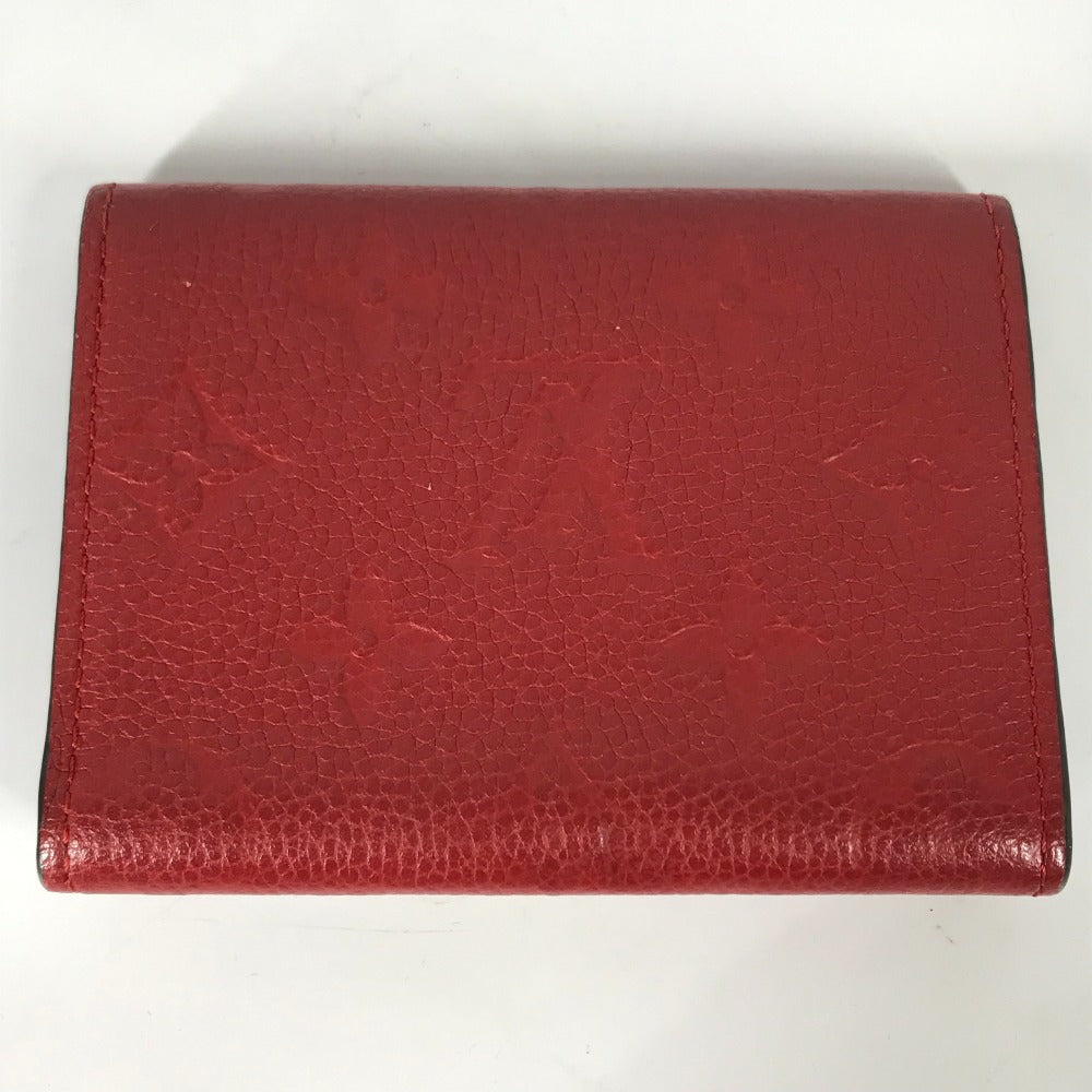 LOUIS VUITTON Card Case M58457 Monogram Ann Platt Leather Red Monogram Ann Platt Annevelt Cult De Vigitte Women Used Authentic