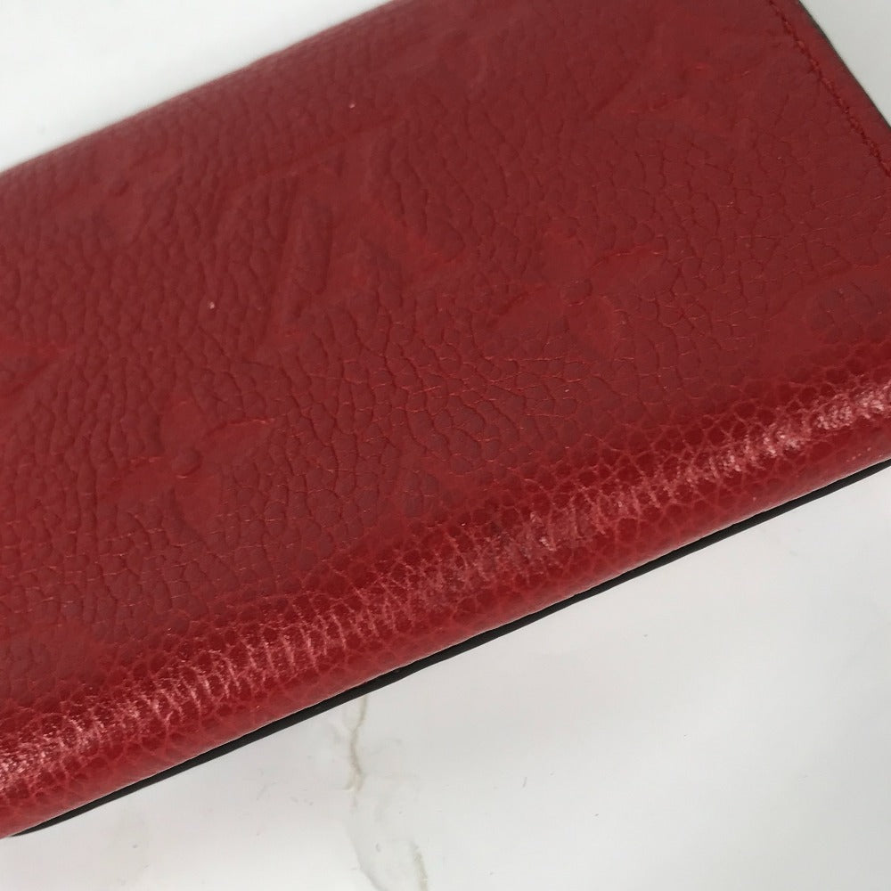 LOUIS VUITTON Card Case M58457 Monogram Ann Platt Leather Red Monogram Ann Platt Annevelt Cult De Vigitte Women Used Authentic