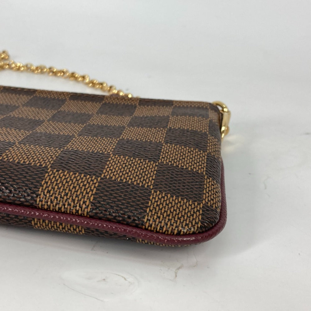 LOUIS VUITTON Shoulder Bag N63091 Damier canvas Brown Damier Pochette Mira MM Women Used Authentic