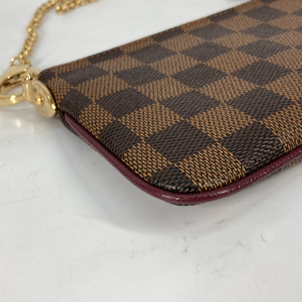 LOUIS VUITTON Shoulder Bag N63091 Damier canvas Brown Damier Pochette Mira MM Women Used Authentic