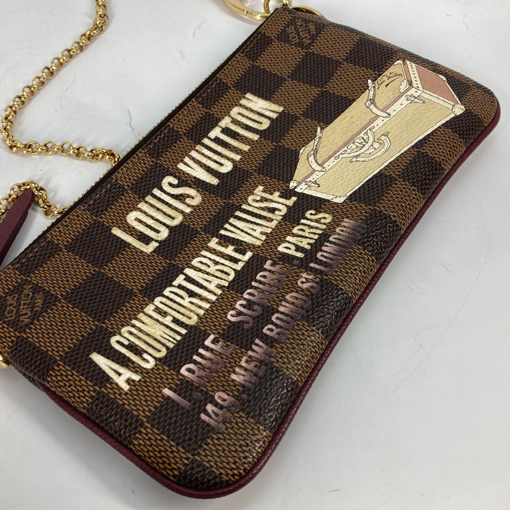 LOUIS VUITTON Shoulder Bag N63091 Damier canvas Brown Damier Pochette Mira MM Women Used Authentic