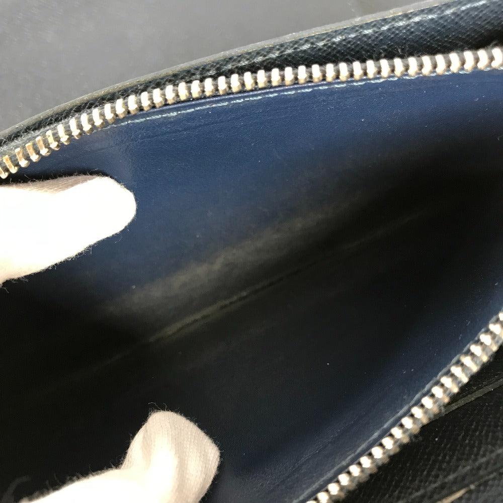 LOUIS VUITTON Long Wallet Purse M30515 Taiga Leather blue Taiga Zippy Organizer