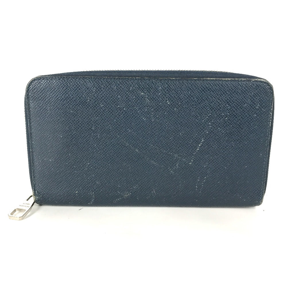 LOUIS VUITTON Long Wallet Purse M30515 Taiga Leather blue Taiga Zippy Organizer