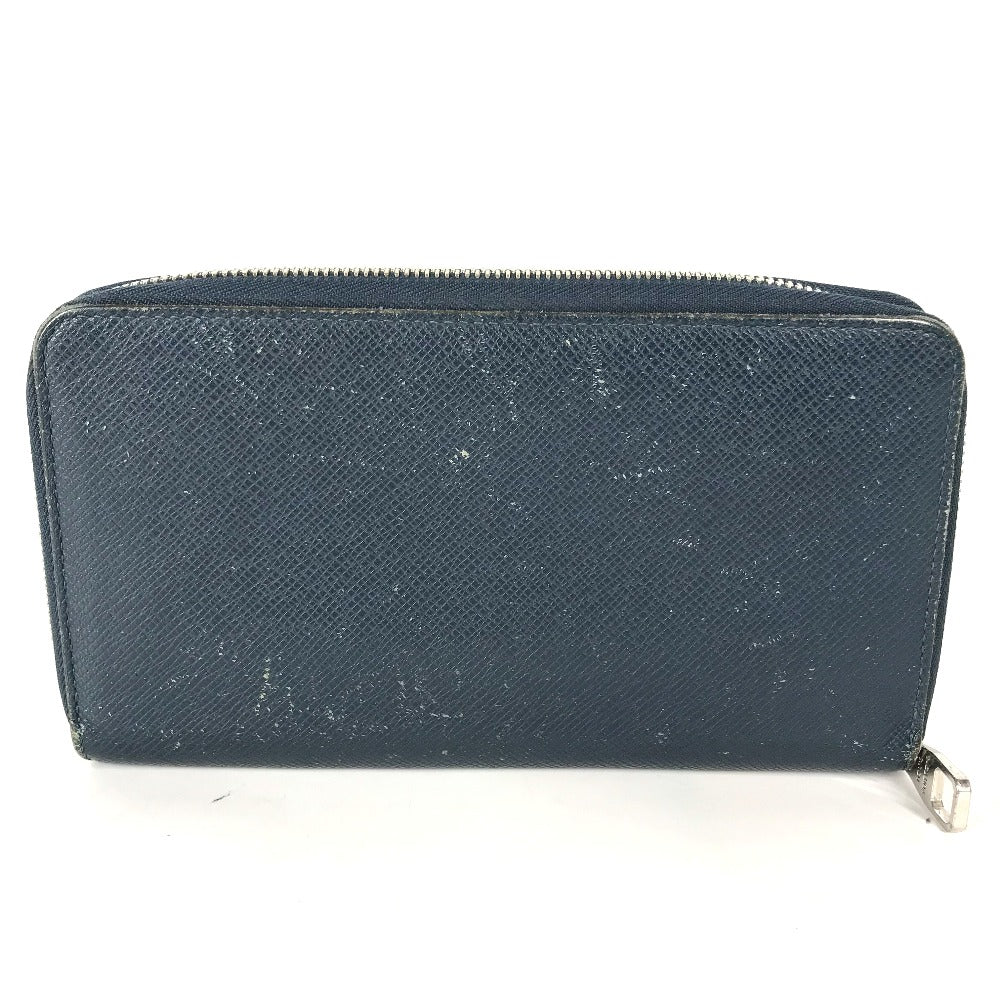 LOUIS VUITTON Long Wallet Purse M30515 Taiga Leather blue Taiga Zippy Organizer