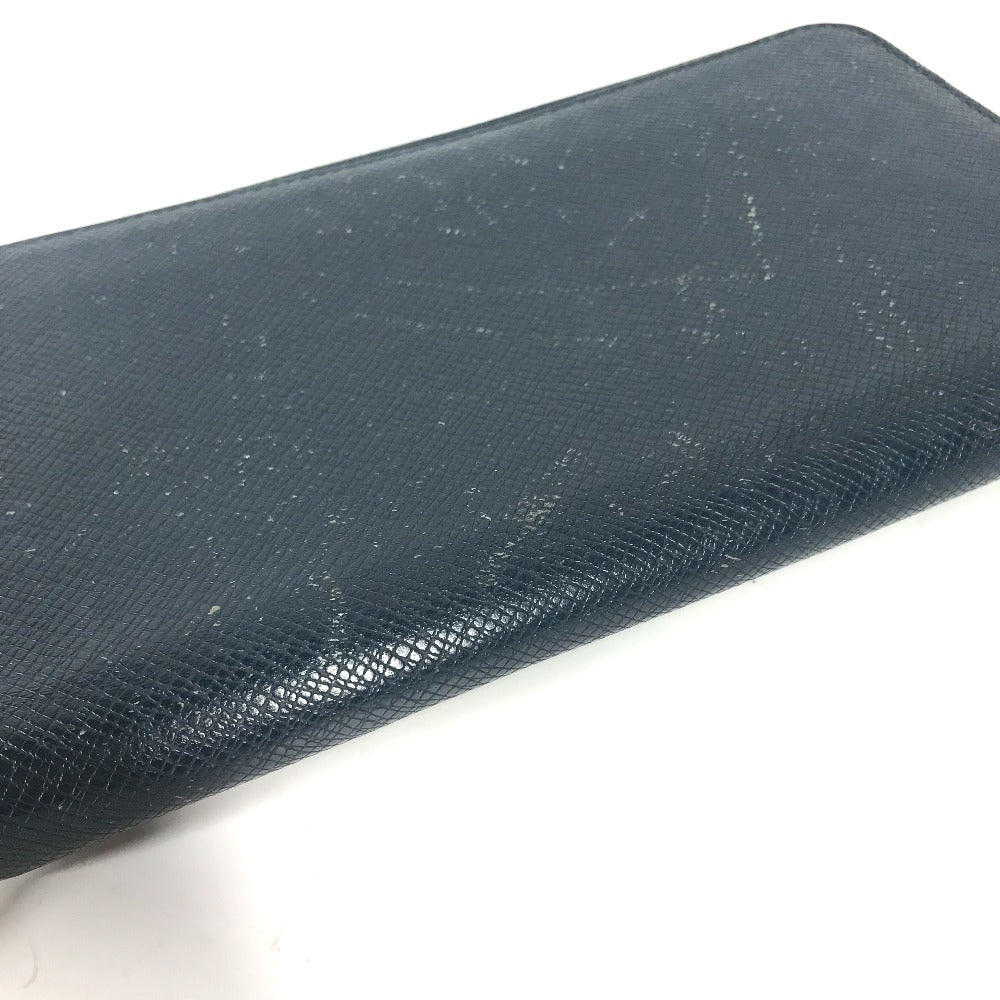 LOUIS VUITTON Long Wallet Purse M30515 Taiga Leather blue Taiga Zippy Organizer