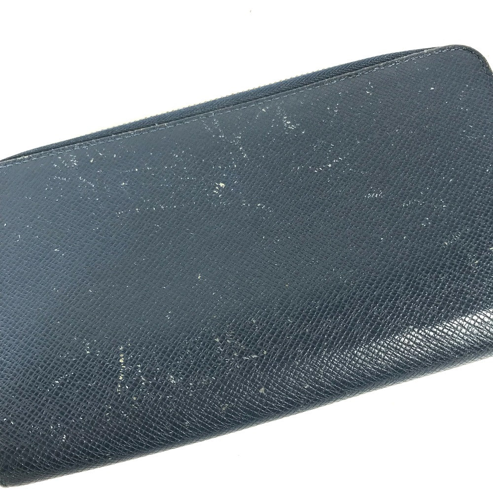 LOUIS VUITTON Long Wallet Purse M30515 Taiga Leather blue Taiga Zippy Organizer