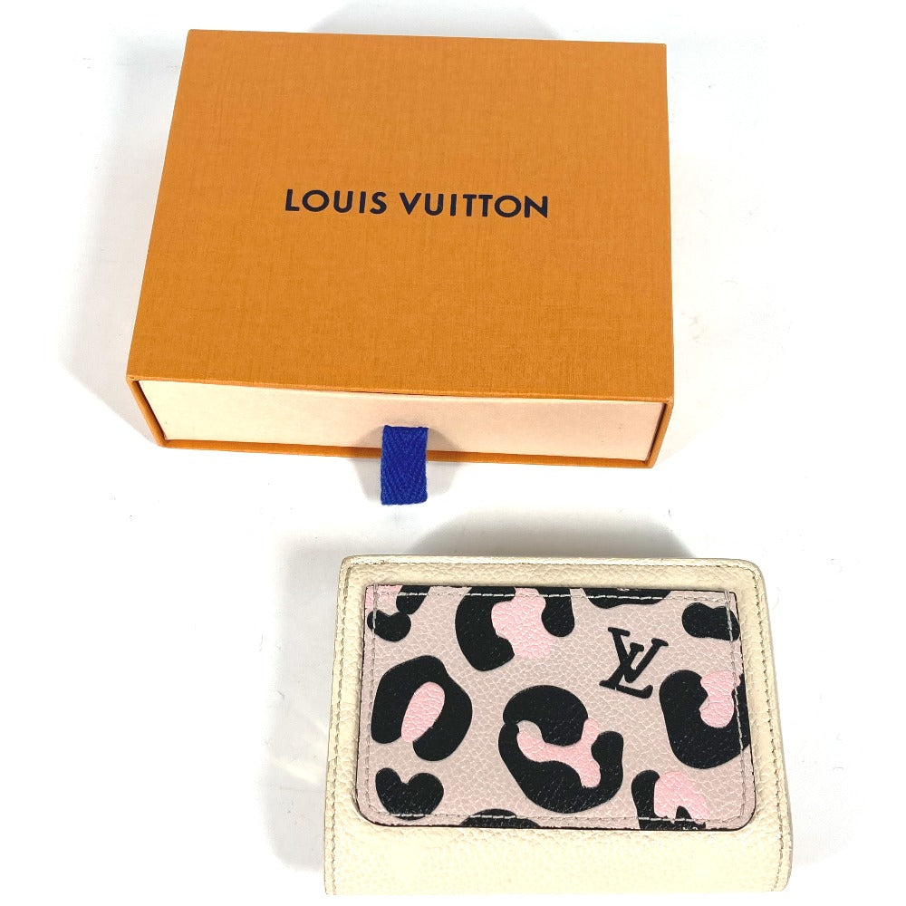 LOUIS VUITTON Folded wallet M80754 Monogram Ann Platt Leather beige Monogram Ann Platt Portefeuille Clare