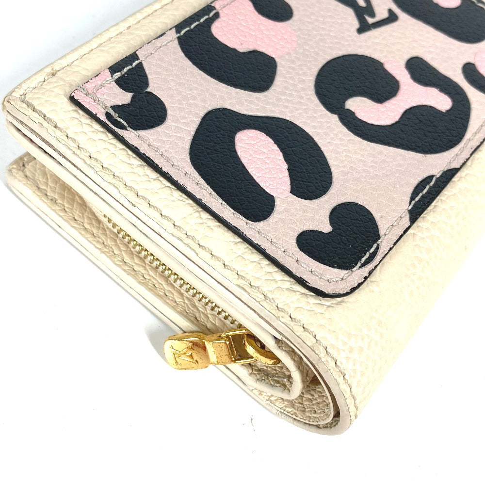 LOUIS VUITTON Folded wallet M80754 Monogram Ann Platt Leather beige Monogram Ann Platt Portefeuille Clare