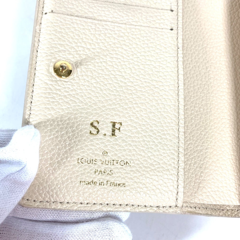 LOUIS VUITTON Folded wallet M80754 Monogram Ann Platt Leather beige Monogram Ann Platt Portefeuille Clare