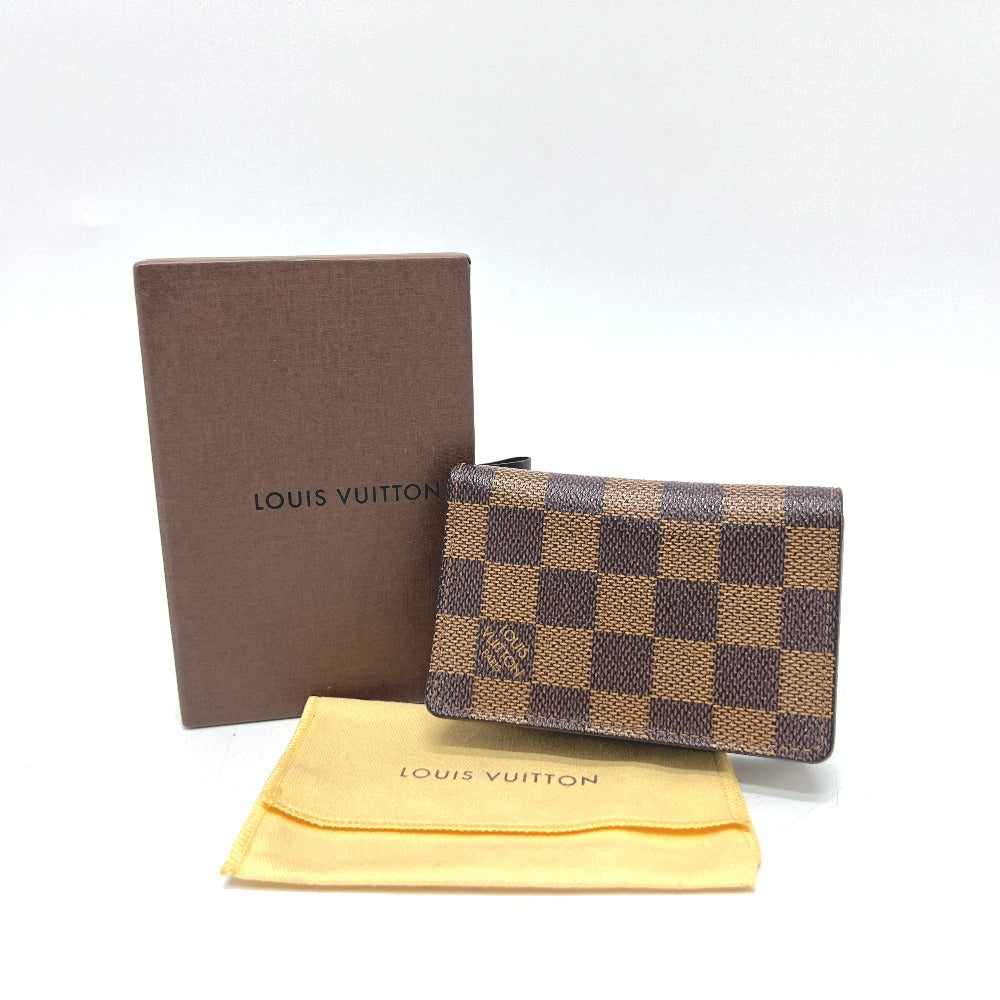 LOUIS VUITTON Card Case M60502 Damier canvas Brown Organizer De Poch