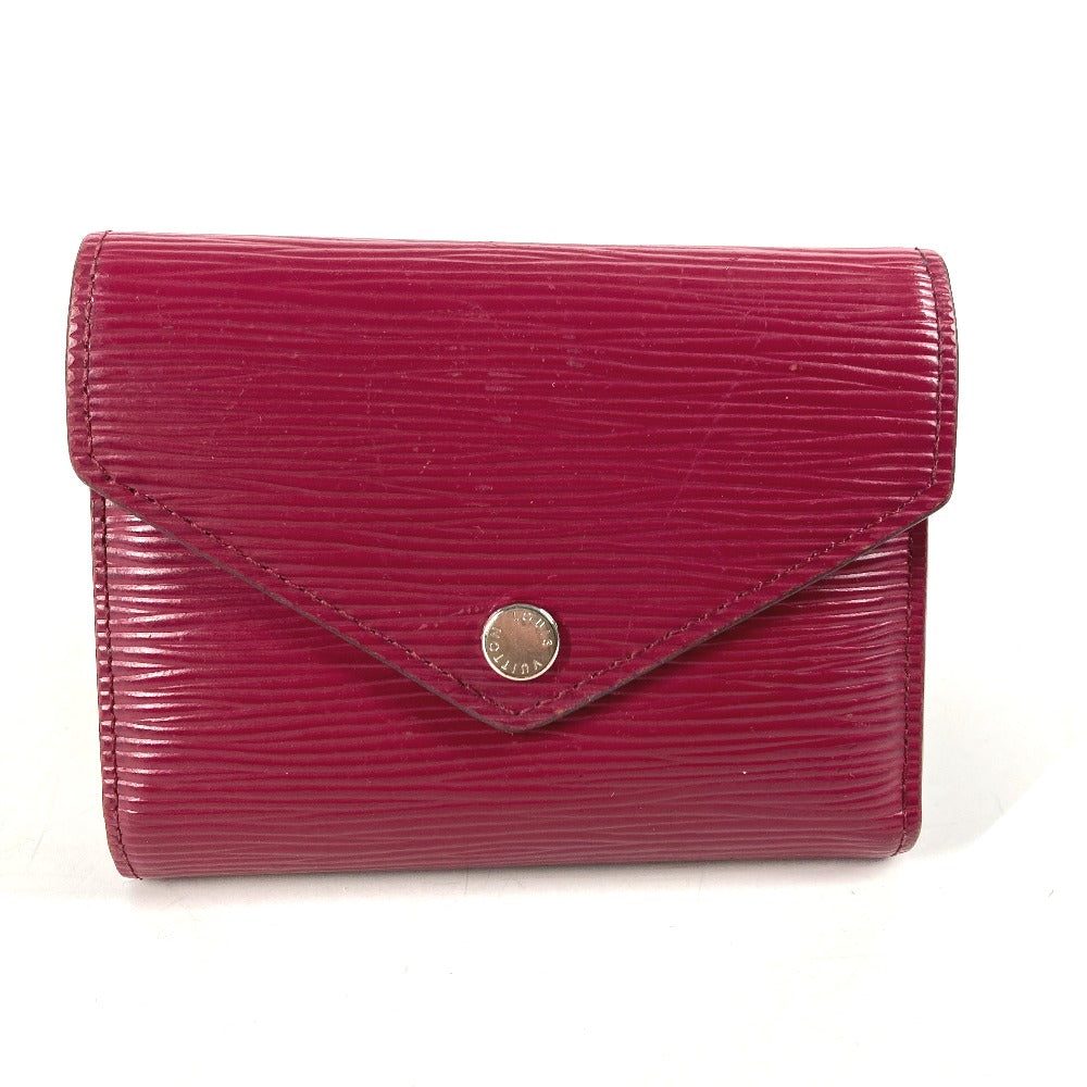 LOUIS VUITTON Trifold wallet M62171 Epi Leather purple Epi Portefeuille Victorine Women Used Authentic
