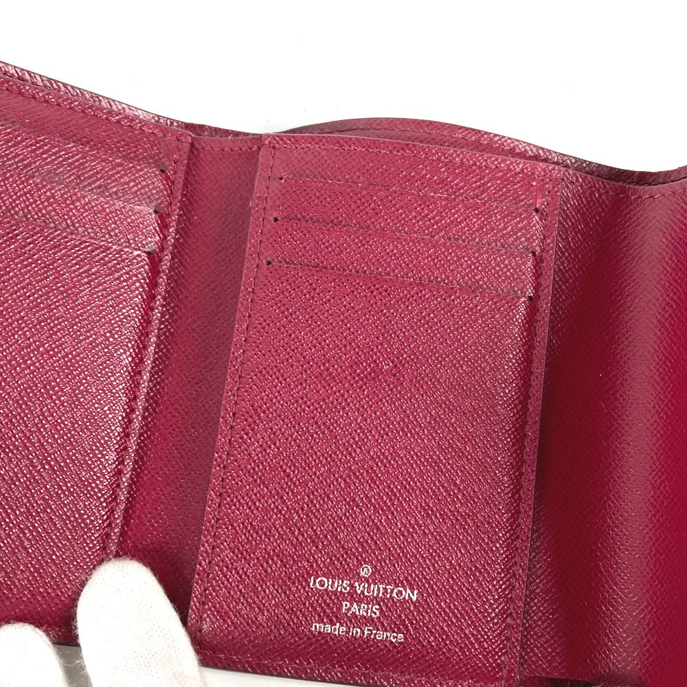 LOUIS VUITTON Trifold wallet M62171 Epi Leather purple Epi Portefeuille Victorine Women Used Authentic