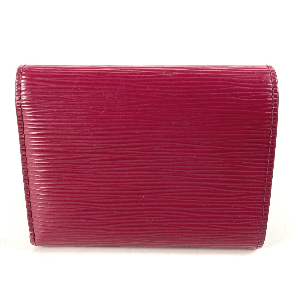 LOUIS VUITTON Trifold wallet M62171 Epi Leather purple Epi Portefeuille Victorine Women Used Authentic