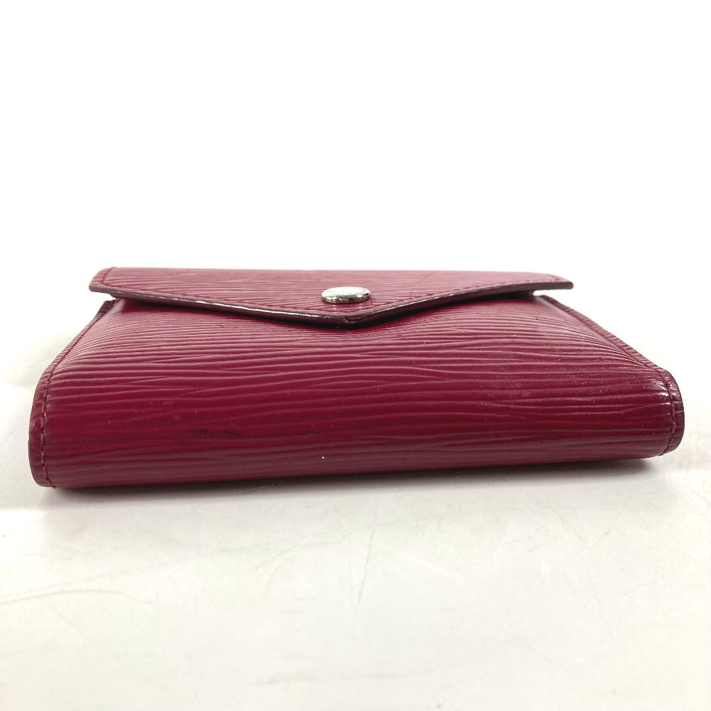 LOUIS VUITTON Trifold wallet M62171 Epi Leather purple Epi Portefeuille Victorine Women Used Authentic