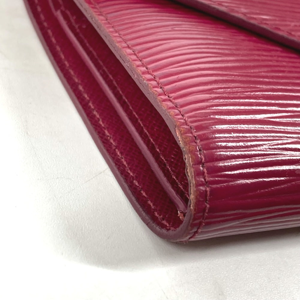 LOUIS VUITTON Trifold wallet M62171 Epi Leather purple Epi Portefeuille Victorine Women Used Authentic