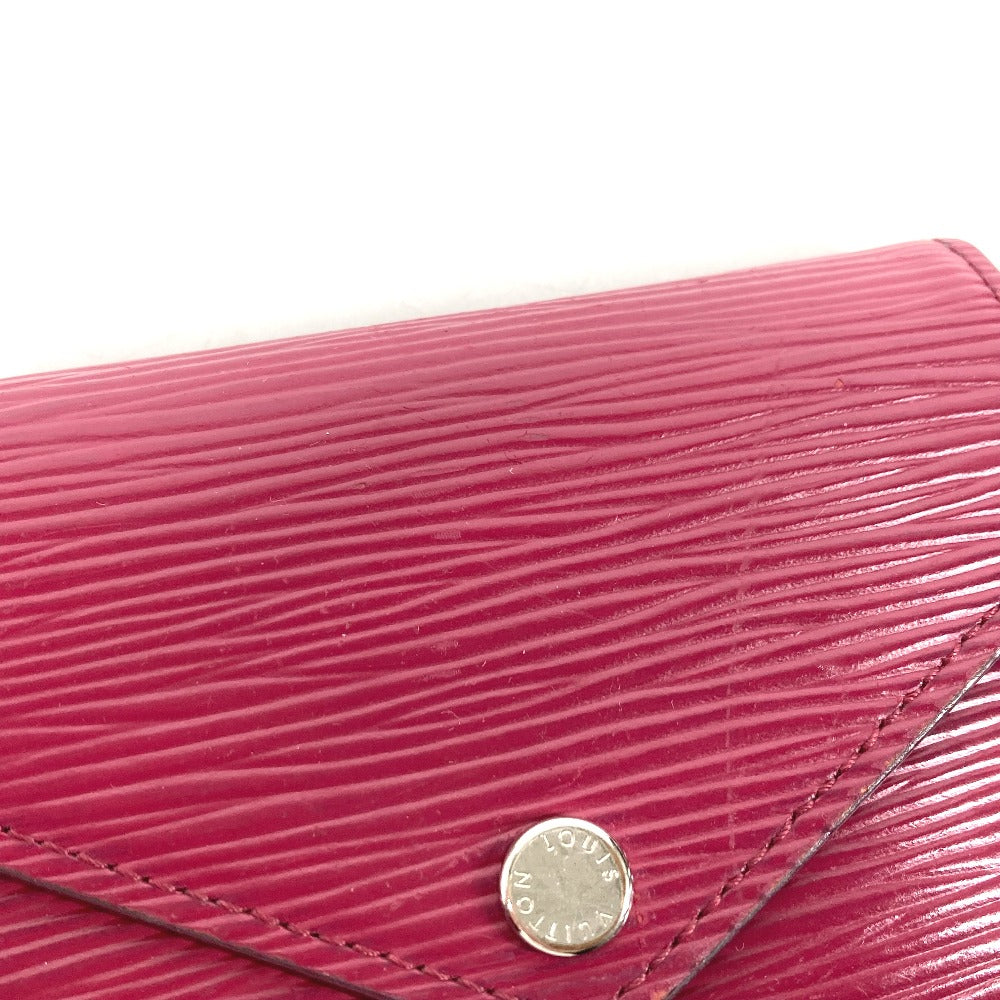 LOUIS VUITTON Trifold wallet M62171 Epi Leather purple Epi Portefeuille Victorine Women Used Authentic
