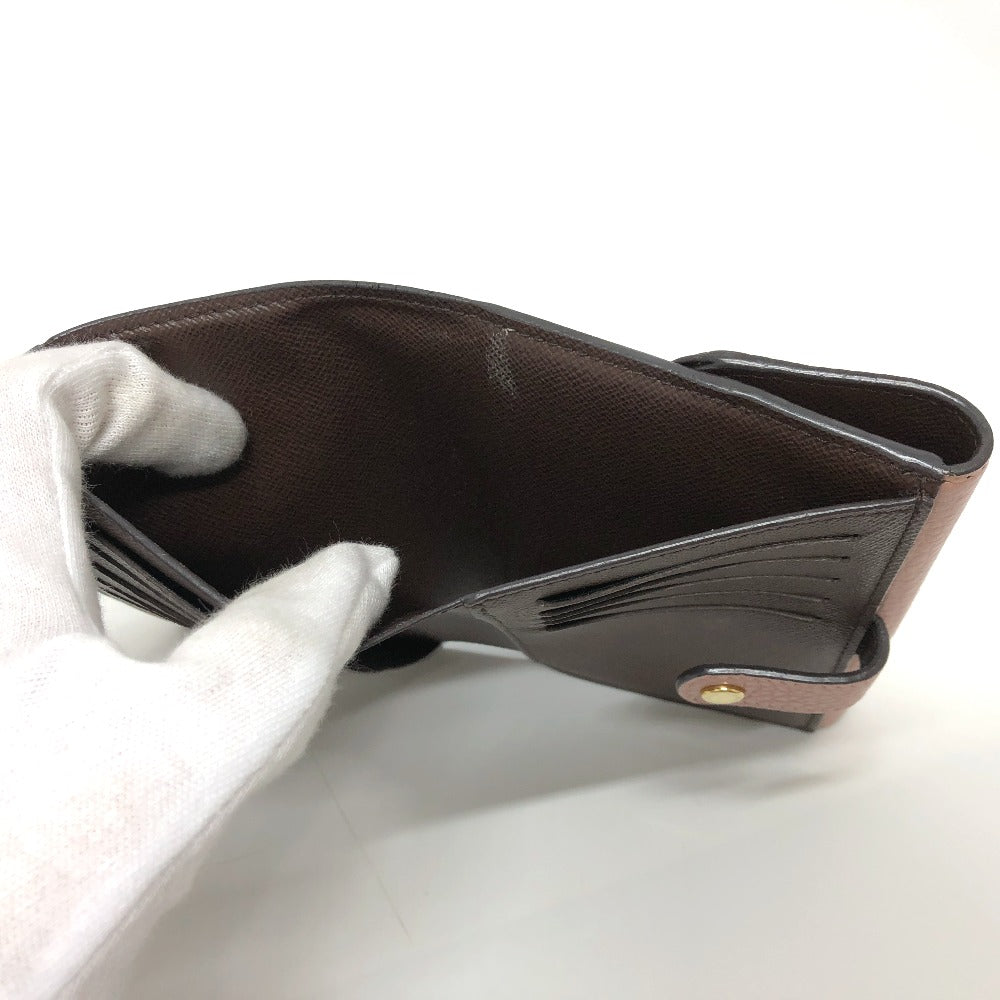 LOUIS VUITTON Folded wallet N60043 Damier canvas Brown Portefeuille Normandy