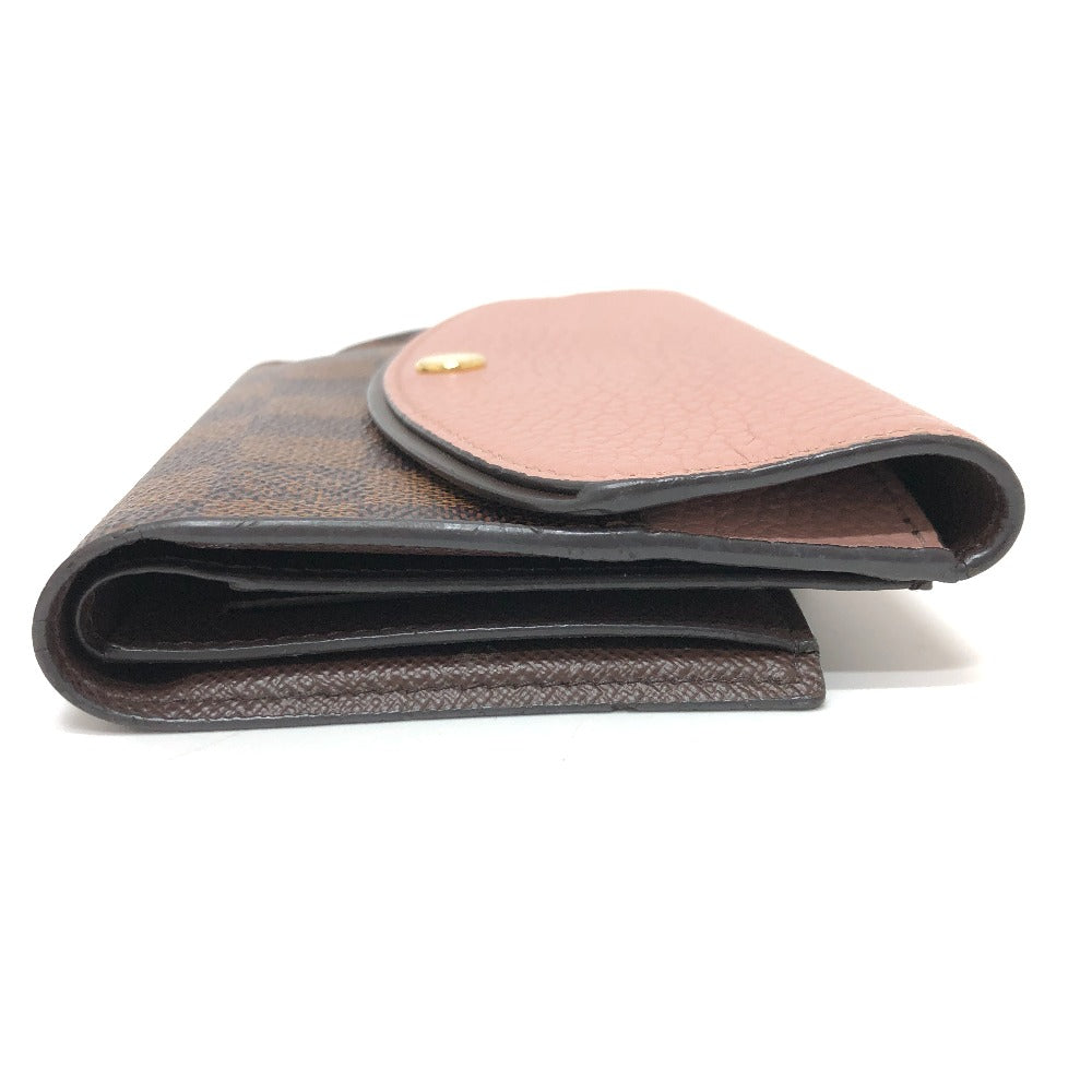 LOUIS VUITTON Folded wallet N60043 Damier canvas Brown Portefeuille Normandy