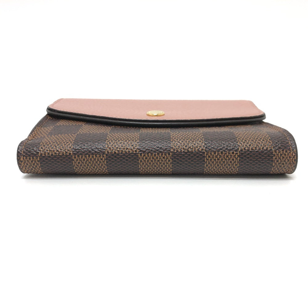 LOUIS VUITTON Folded wallet N60043 Damier canvas Brown Portefeuille Normandy