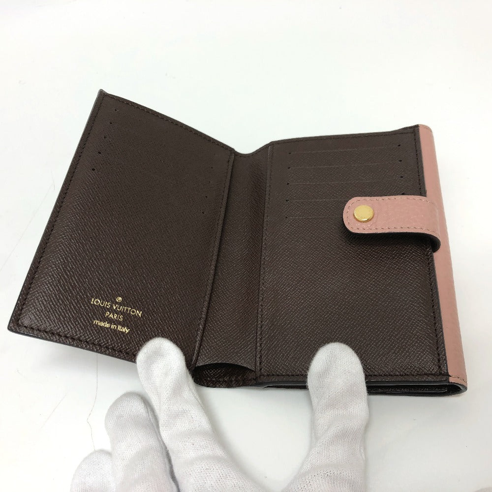 LOUIS VUITTON Folded wallet N60043 Damier canvas Brown Portefeuille Normandy