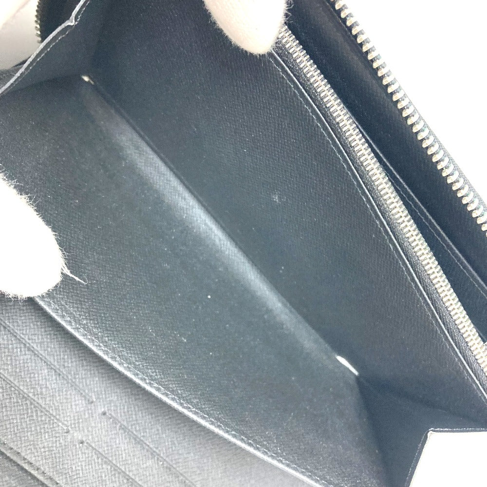 LOUIS VUITTON Long Wallet Purse M30056 Taiga Leather black Zippy Organizer NM