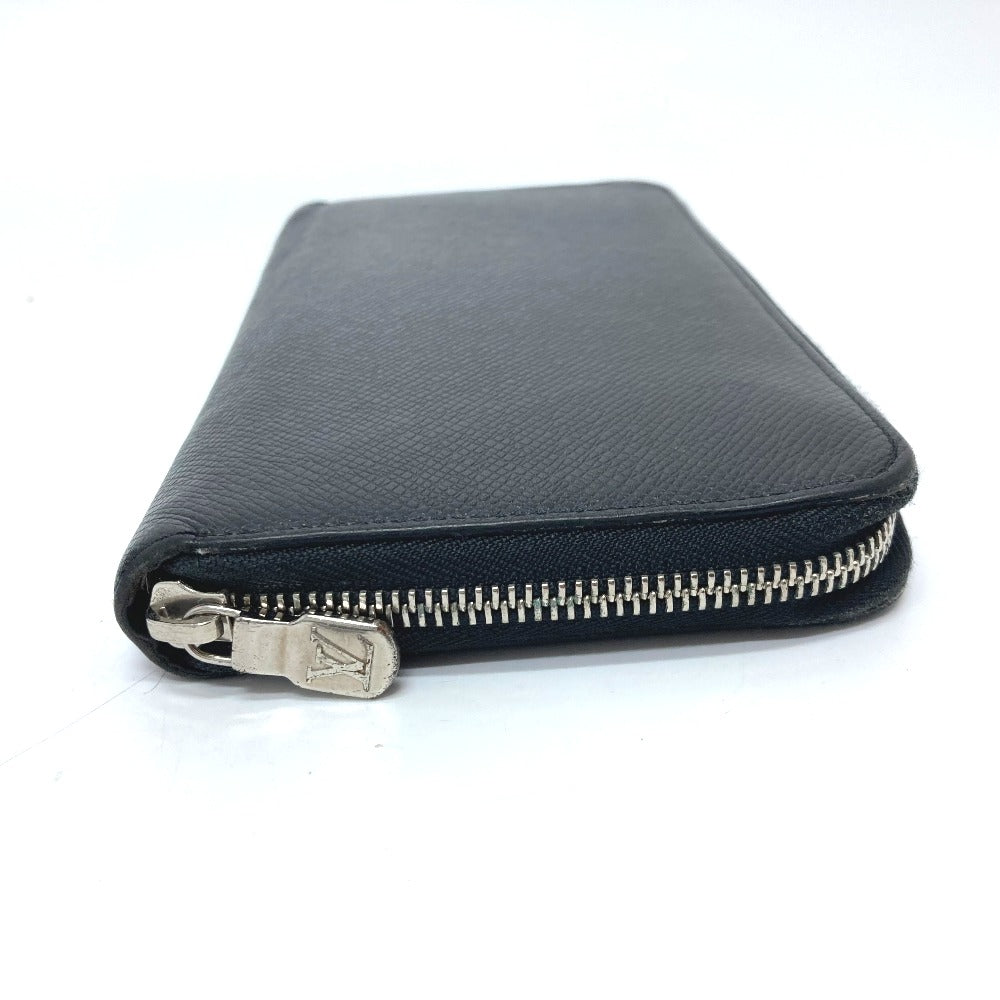 LOUIS VUITTON Long Wallet Purse M30056 Taiga Leather black Zippy Organizer NM