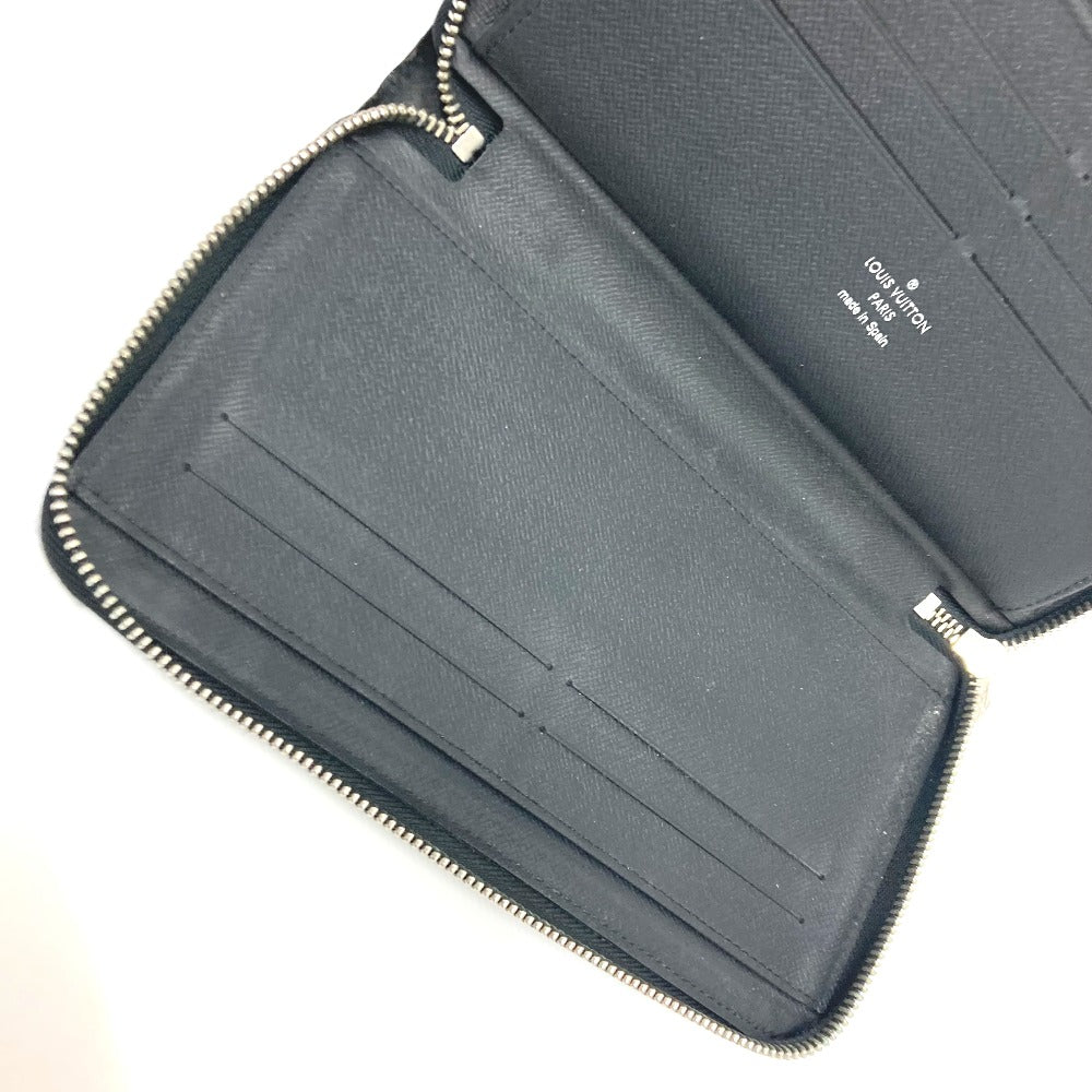 LOUIS VUITTON Long Wallet Purse M30056 Taiga Leather black Zippy Organizer NM